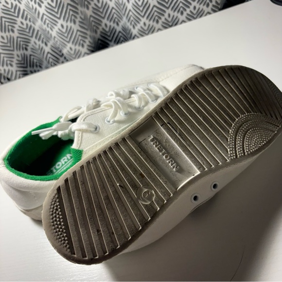 Tretorn Nylite Canvas Sneakers White Green Women’s 6 Preppy Classic NWOB - Picture 9 of 10